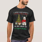 Old English Sheepdog Rentier Christmas Tree Ornam T-Shirt (Vorderseite)