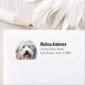 Old English Sheepdog Rücksendeadressen-Aufkleber (Insitu)