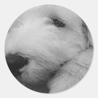 Old English Sheepdog Runder Aufkleber