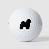 Old English Sheepdog Silhouette Golfball (Vorderseite)