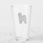 Old English Sheepdog Silhouette Personalisiert Dog Glas (Rückseite)