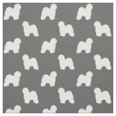 Old English Sheepdog Silhouetten Gemustert Stoff (Muster)