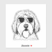 Old English Sheepdog Sketch Zeichne Art Dog Lover Aufkleber (Blatt)