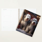 Old English Sheepdog Snowy Sleigh Weihnachtsdekor Planer (Anzeige)
