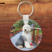 Old English Sheepdog Spring Day Schlüsselanhänger (Vorderseite)
