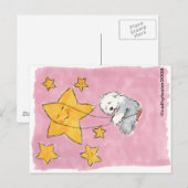 Old English Sheepdog Star Postkarte (Vorne/Hinten)