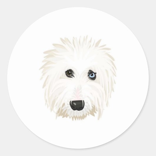 Old English Sheepdog Sticker (Vorderseite)