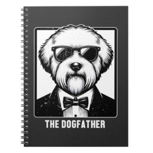 Old English Sheepdog The Dogfather Smoking Tuxedo  Notizblock