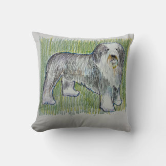 Old English Sheepdog Throw Pillow Kissen
