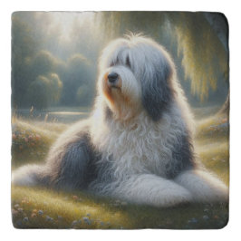 Old English Sheepdog Töpfeuntersetzer