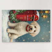 Old English Sheepdog Vintage Christmas Postcard Puzzle (Horizontal)