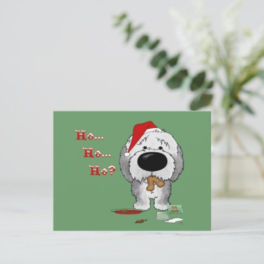Old English Sheepdog Weihnachten (Stehend Vorderseite)
