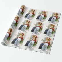 Old English Sheepdog Weihnachten