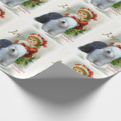 Old English Sheepdog Weihnachten Geschenkpapier (Ecke)