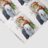 Old English Sheepdog Weihnachten Seidenpapier (Detail)