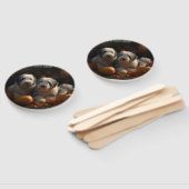 Old English Sheepdog Welpe Autumn Delight Pumpkin Fächer (Non-assembled)