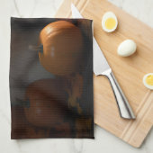 Old English Sheepdog Welpe Autumn Delight Pumpkin Geschirrtuch (Viertel Falte)