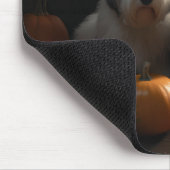 Old English Sheepdog Welpe Autumn Delight Pumpkin Mousepad (Ecke)
