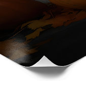 Old English Sheepdog Welpe Autumn Delight Pumpkin Poster (Ecke)