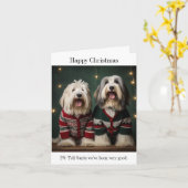 Old English Sheepdogs Christmas Card Karte (Gelbe Blume)