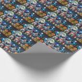 Old English Sheepdogs Pumpkin Halloween Funny Geschenkpapier (Ecke)