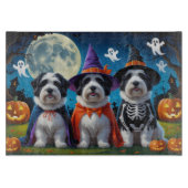 Old English Sheepdogs Pumpkin Halloween Funny Schneidebrett (Vorderseite)