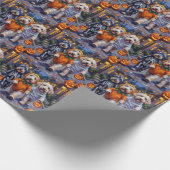 Old English Sheepdogs Trick-or-Treating Halloween Geschenkpapier (Ecke)