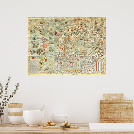 Old Europe Fun Map Poster (Küche)