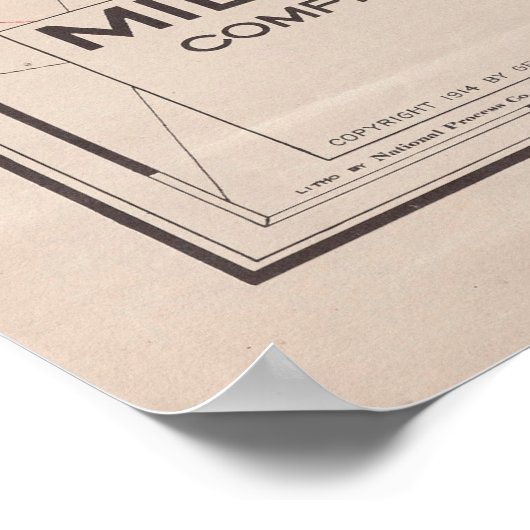 Old Europe WWI Map (1914) Poster (Ecke)