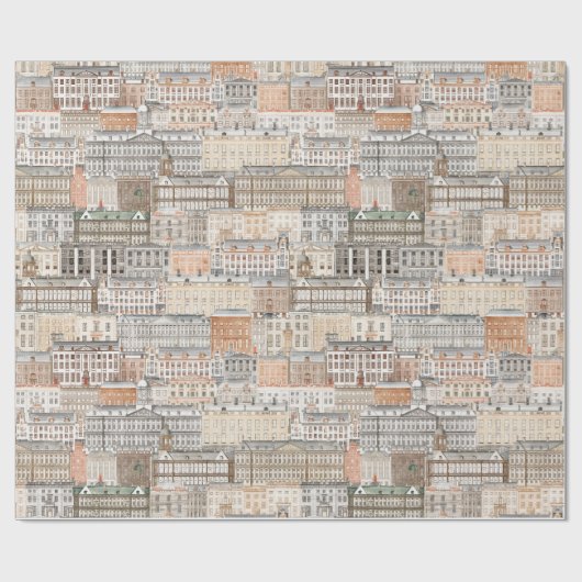 Old European Buildings Geschenkpapier (Flach)