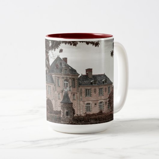 Old European Mansion Zweifarbige Tasse (VorderseiteRechts)
