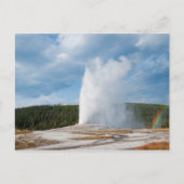 Old Faithful Geyser Postkarte (Vorderseite)