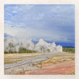Old Faithful Geyser, Yellowstone Nationalpark Glasuntersetzer