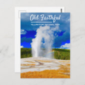 Old Faithful Geyser | Yellowstone-Nationalpark Postkarte (Vorne/Hinten)
