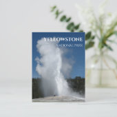 Old Faithful Geyser, Yellowstone Nationalpark Postkarte (Stehend Vorderseite)