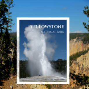 Old Faithful Geyser, Yellowstone Nationalpark Postkarte
