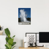 Old Faithful Geyser, Yellowstone Nationalpark, Way Poster (Heimbüro)