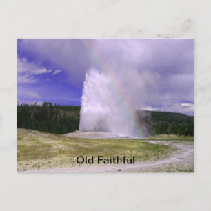 Old Faithful im Yellowstone-Nationalpark Postkarte