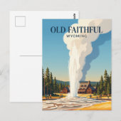 Old Faithful USA Postkarte (Vorne/Hinten)