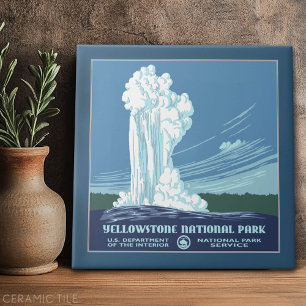 Old Faithful - Vintage-Grafiken Fliese