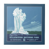 Old Faithful - Vintage-Grafiken Fliese (Vorderseite)