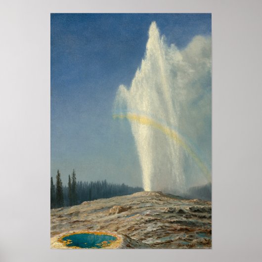 Old Faithful von Albert Bierstadt Poster (Vorne)