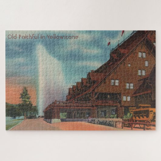 Old Faithful Yellowstone Large Puzzle (Horizontal)