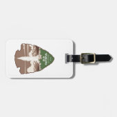 Old Faithful Yellowstone National Park Arrowhead Gepäckanhänger (Vorderseite horizontal)