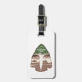 Old Faithful Yellowstone National Park Arrowhead Gepäckanhänger (Vorderseite vertikal)