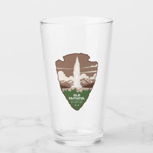 Old Faithful Yellowstone Nationalpark Pfeilspitze Glas