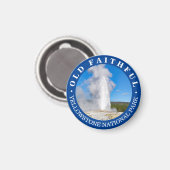 Old Faithies Yellowstone Nationalpark Magnet (Vorderseite/Rückseite)