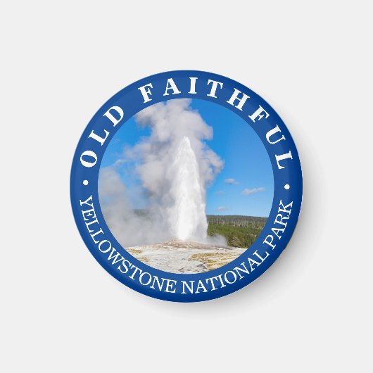 Old Faithies Yellowstone Nationalpark Magnet (Vorne)