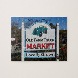 Old Farm Market, personalize with your text Puzzle