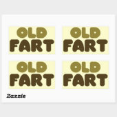 Old Fart Rechteckiger Aufkleber (Blatt)